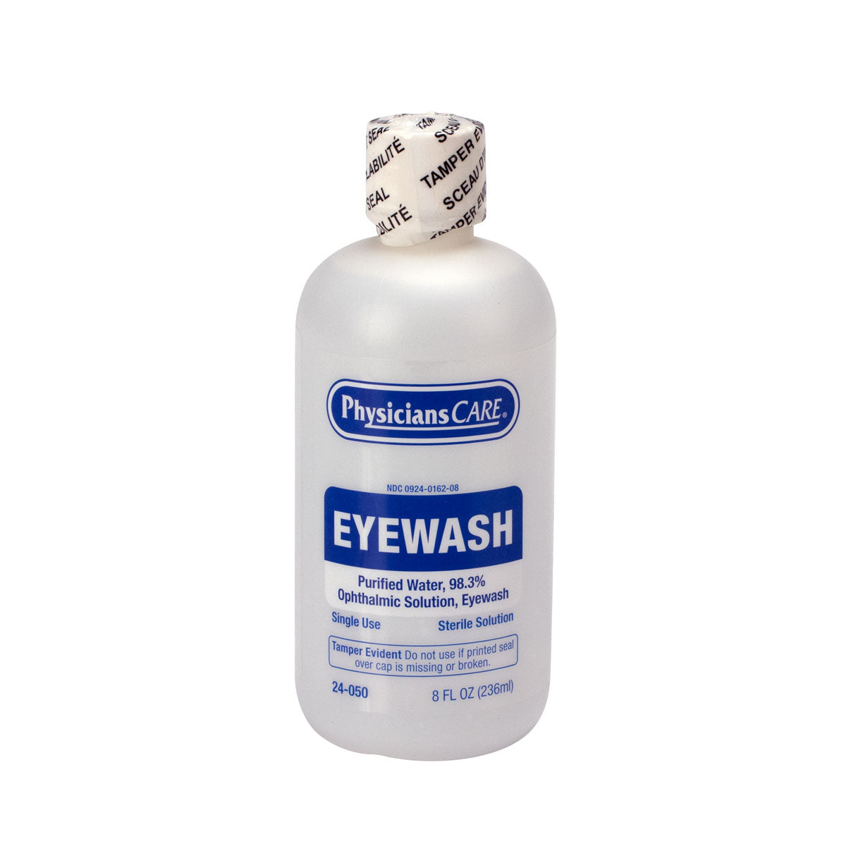 First Aid Only Eyewash Station 8 oz. Triple Screw Cap Bottle Sold as a Case of 6 Complete Stations (18 total bottles)