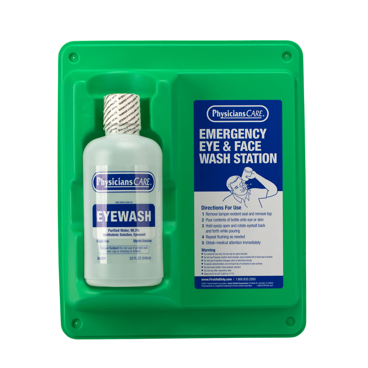 First Aid Only Eyewash Station Single 32 oz. Screw Cap Bottle