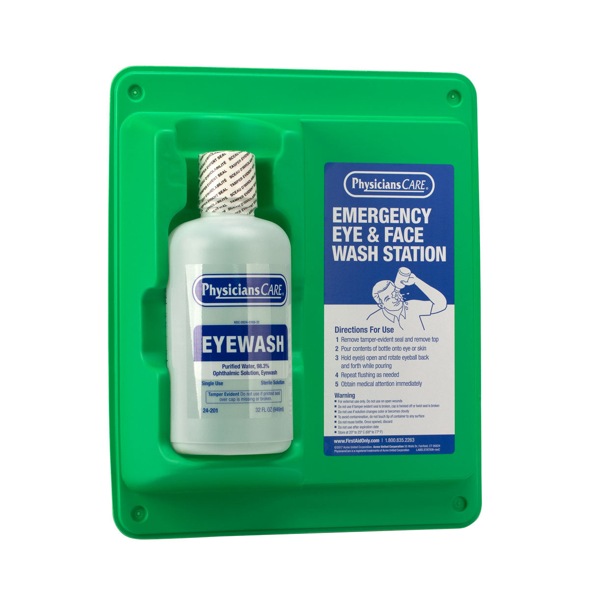 First Aid Only Eyewash Station Single 32 oz. Screw Cap Bottle