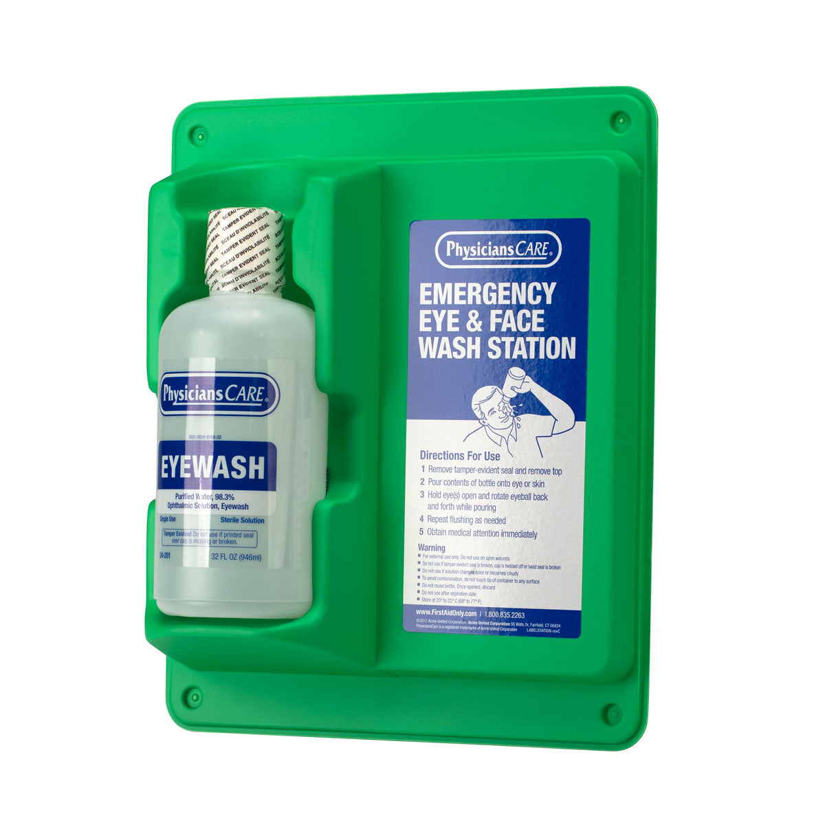 First Aid Only Eyewash Station Single 32 oz. Screw Cap Bottle