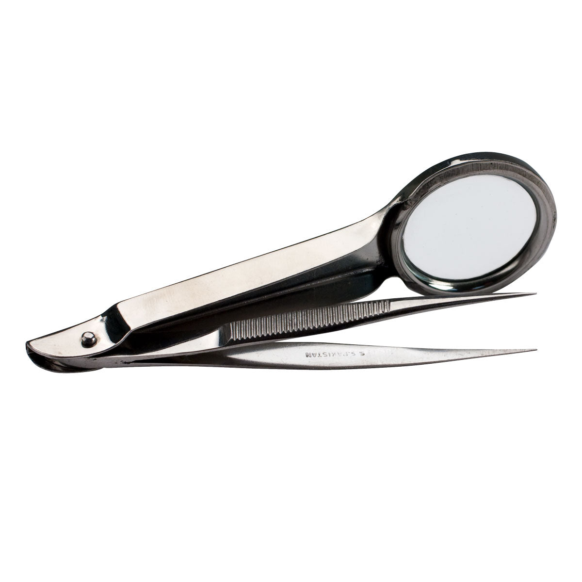 First Aid Only Forceps Pointed Steel with Magnifying Glass