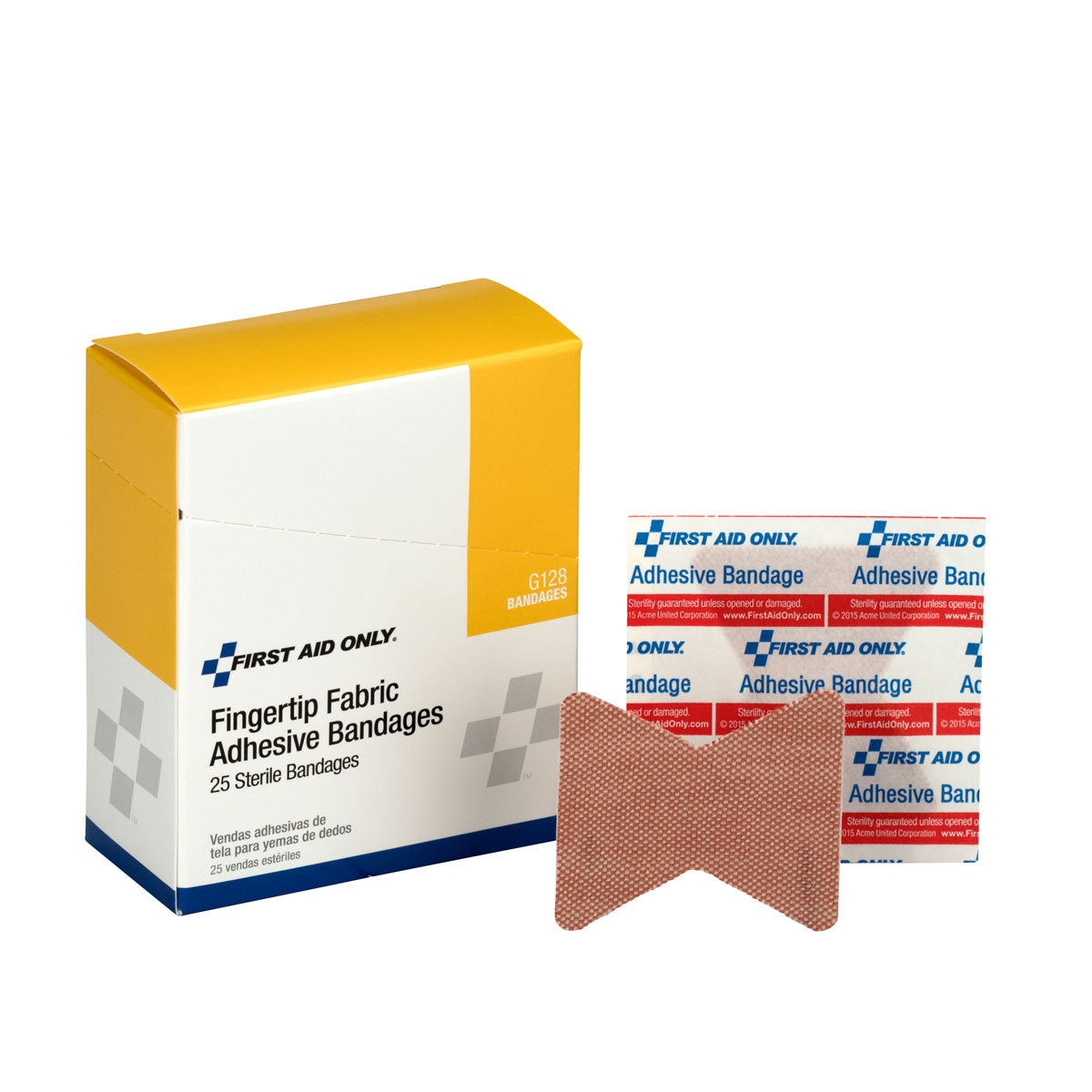 First Aid Only Heavy Woven Fingertip Bandages 25 Per Box