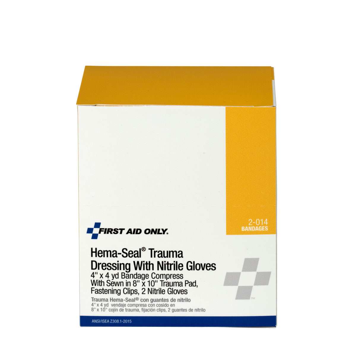 First Aid Only Hema-Seal Trauma Dressing with Nitrile Exam Gloves
