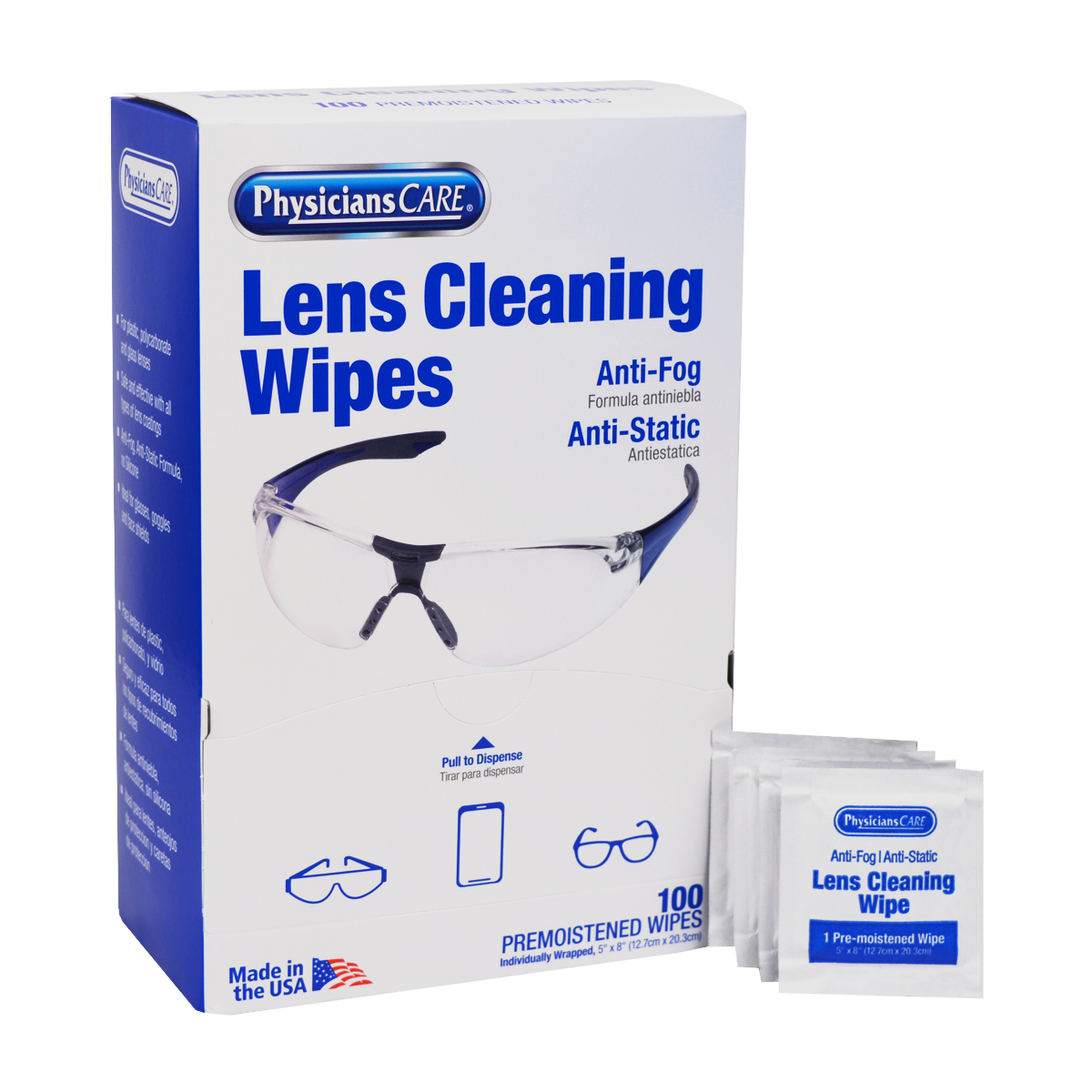 First Aid Only Lens Cleaning Wipes 100 Count