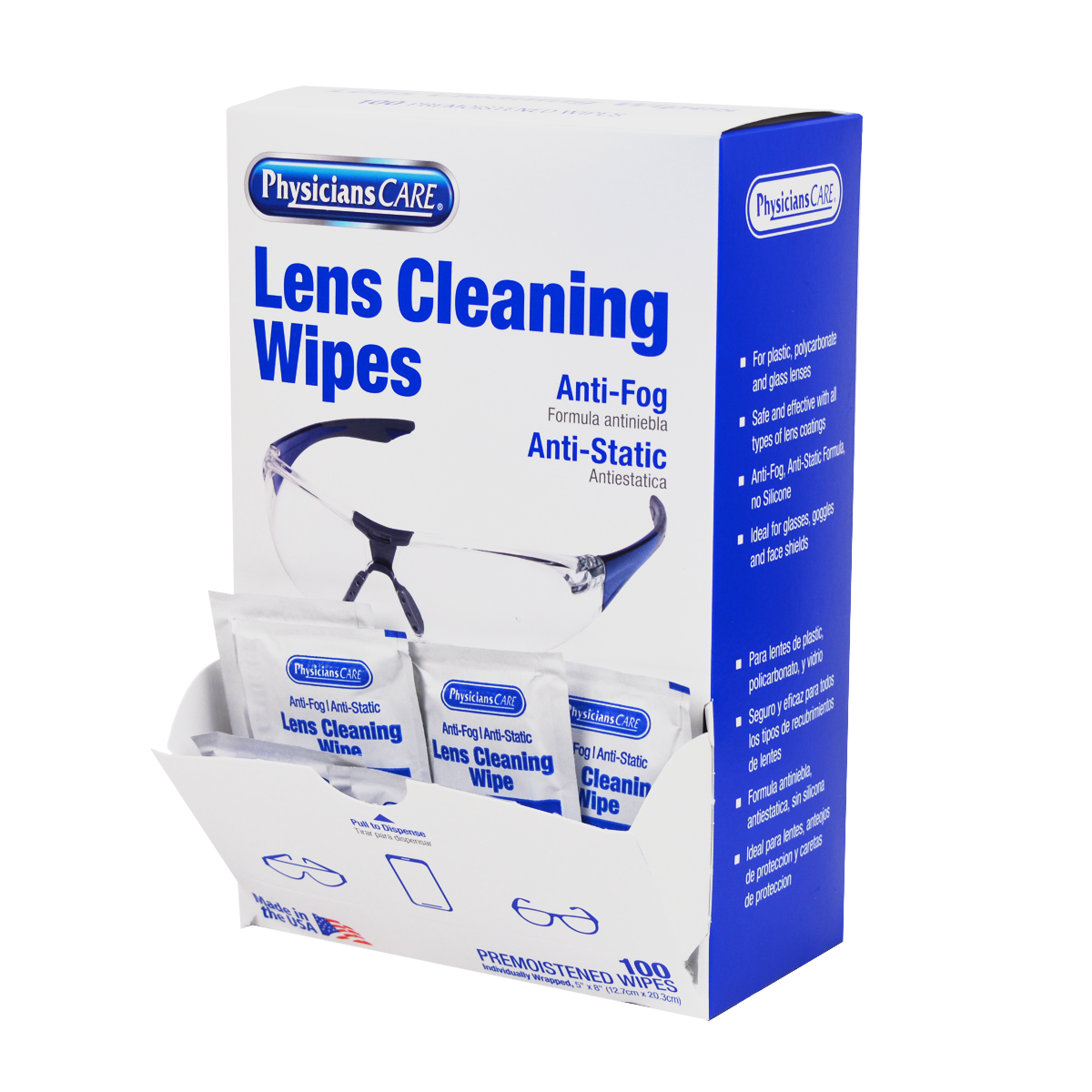 First Aid Only Lens Cleaning Wipes 100 Count