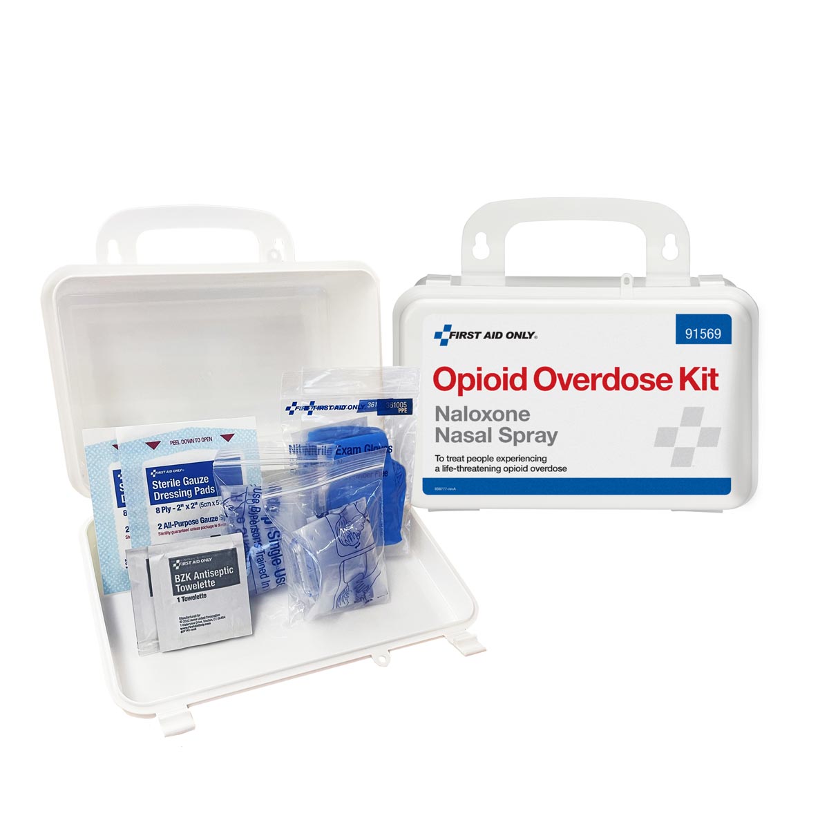 Opioid Overdose Kit Plastic with Naloxone Nasal Spray – firstaidonly