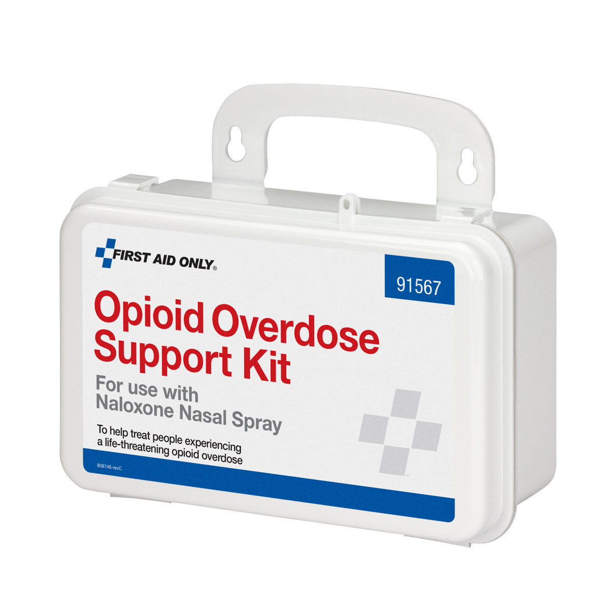First Aid Only Opioid Overdose Support Kit Plastic Without Naloxone Nasal Spray