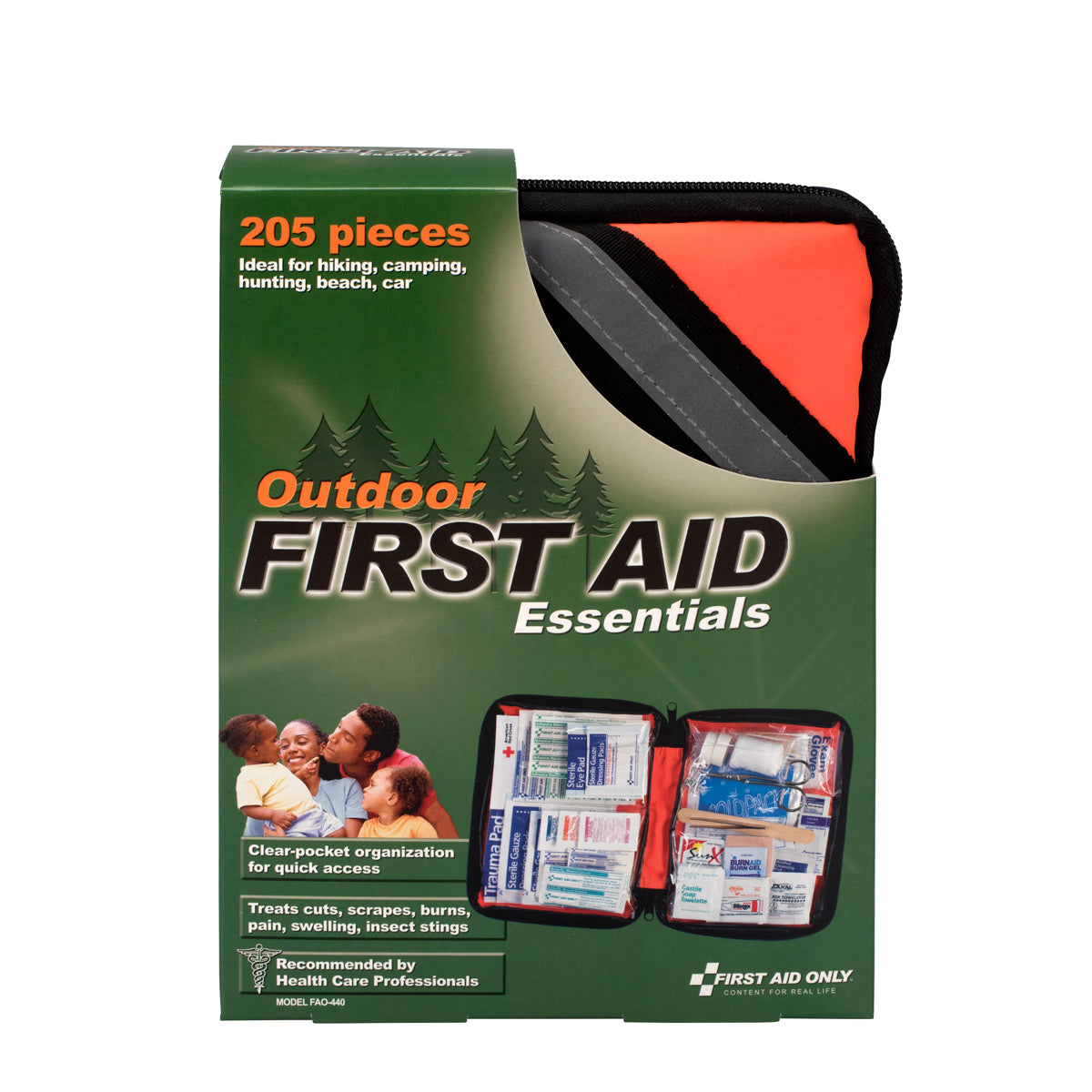 First Aid Only Outdoor Kit 205 Piece Fabric Case