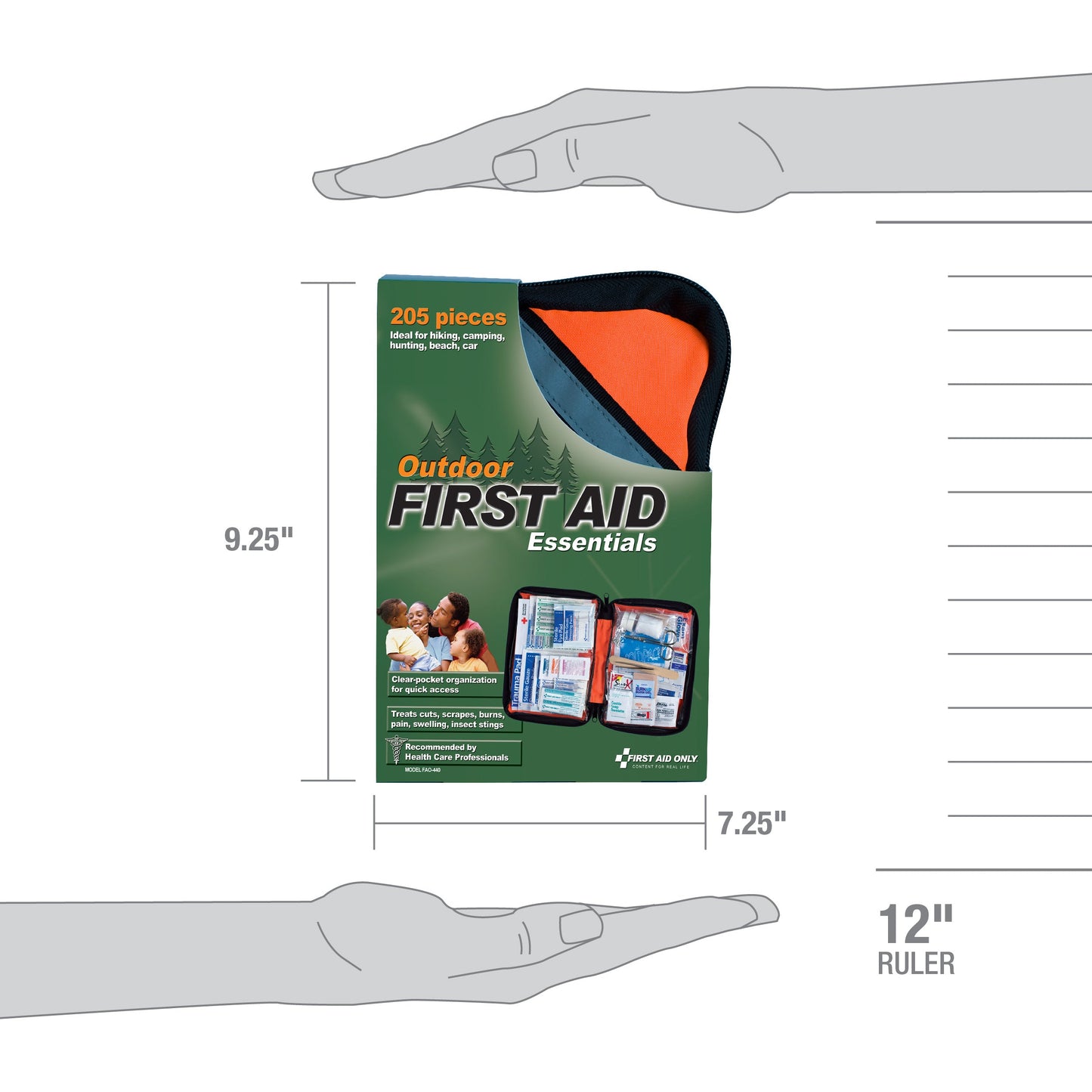 First Aid Only Outdoor Kit 205 Piece Fabric Case