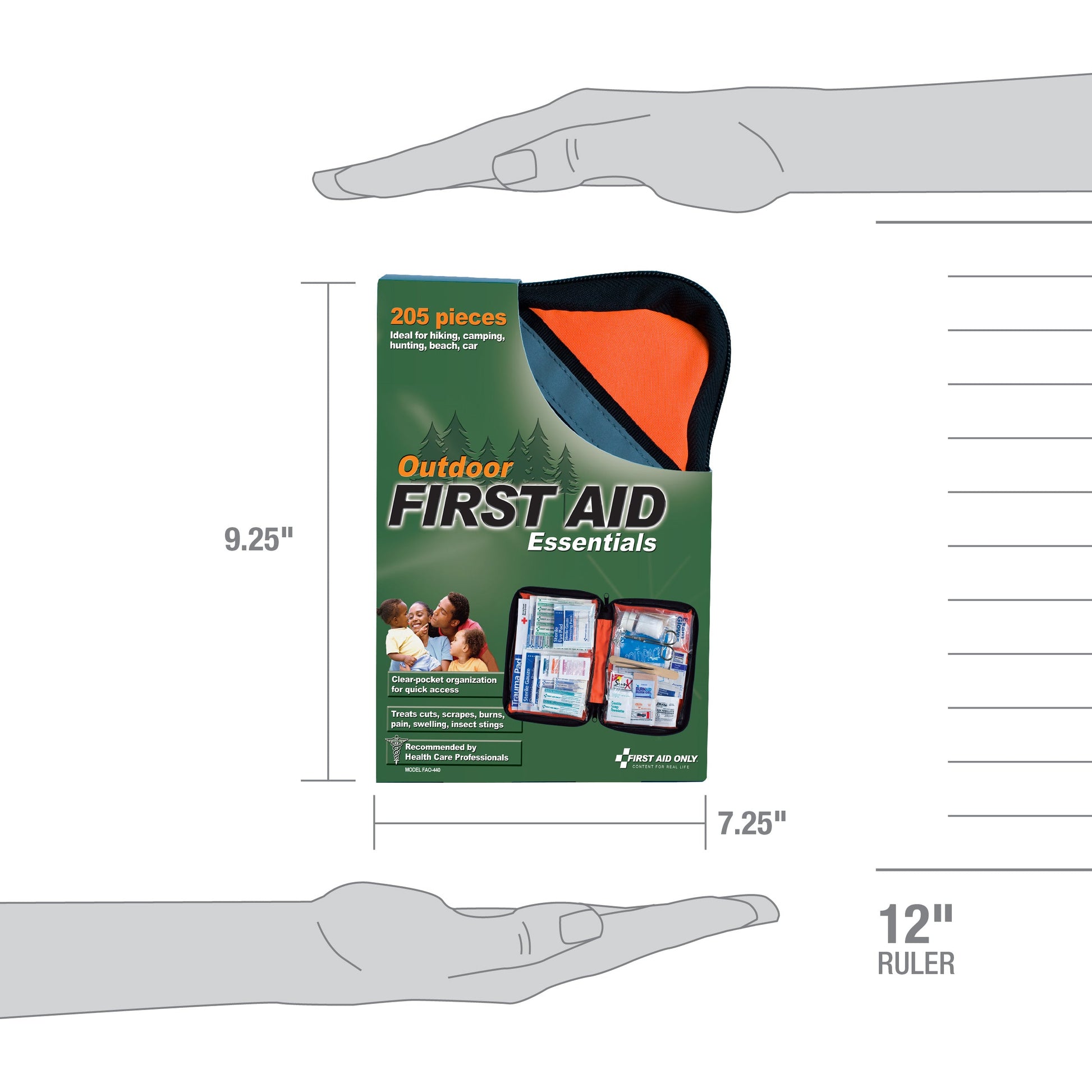 First Aid Only Outdoor Kit 205 Piece Fabric Case