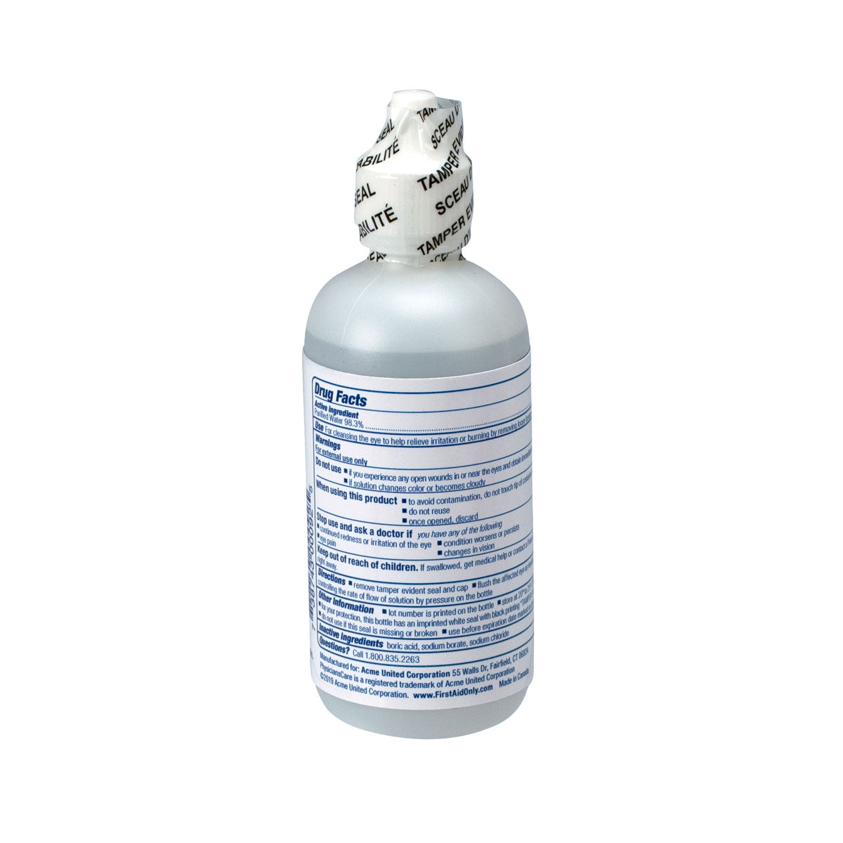 First Aid Only PhysiciansCare Eye Wash Solution Sterile Isotonic Buffered for Flushing & Irrigating Eyes 4-oz Bottle