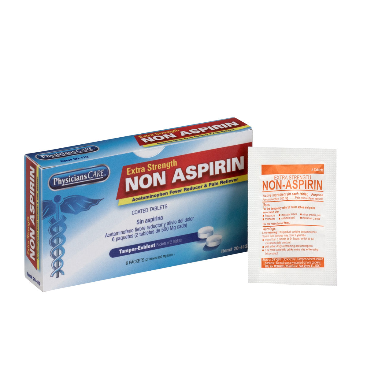 First Aid Only PhysiciansCare Non-Aspirin 6x2 per Box