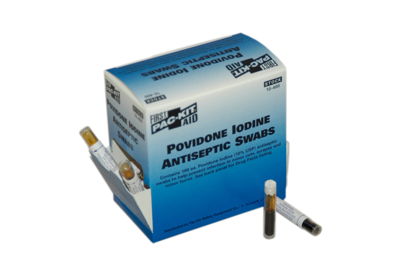 First Aid Only Povidone Iodine Antiseptic Swab (Box of 100)