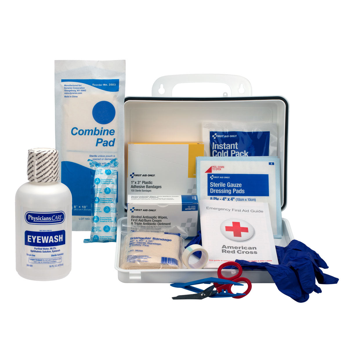 First Aid Only Single 16 oz. Eye Wash Station with 25 Person Kit