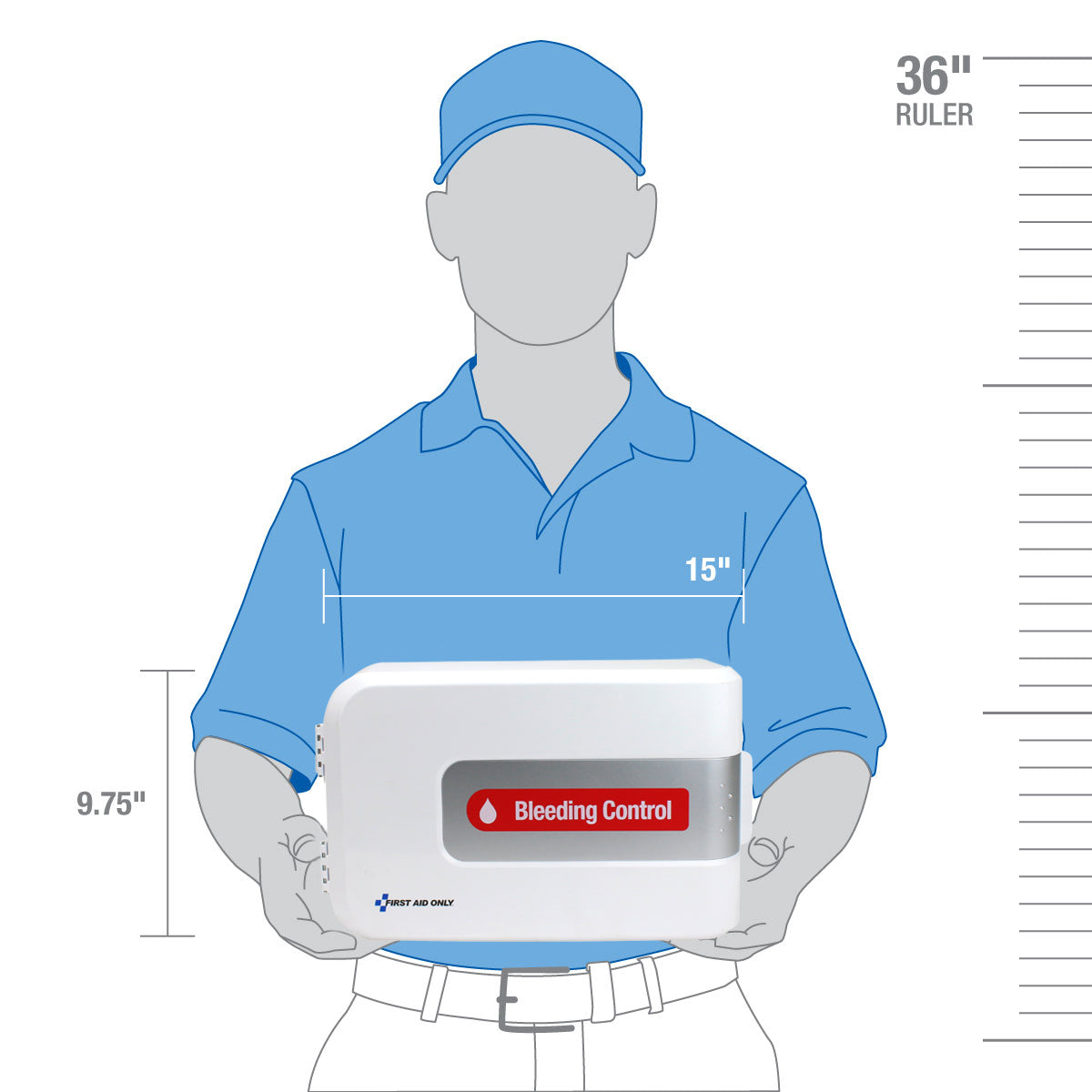 First Aid Only SmartCompliance Complete Bleeding Control Cabinet for Limb Torso & Chest Wounds