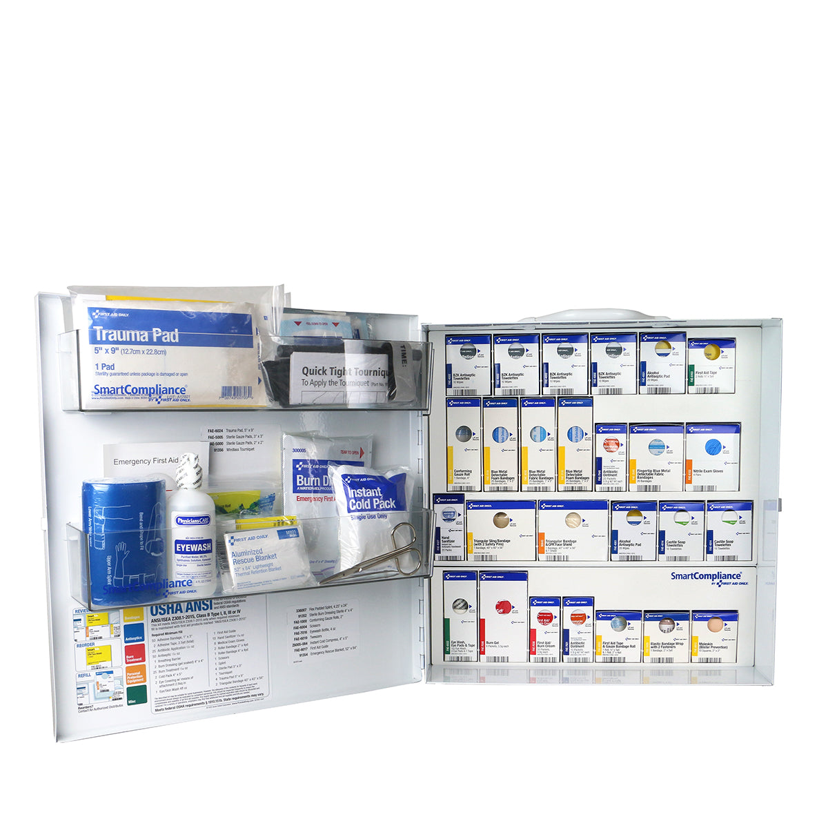SmartCompliance Large ANSI B Metal First Aid Cabinet – firstaidonly