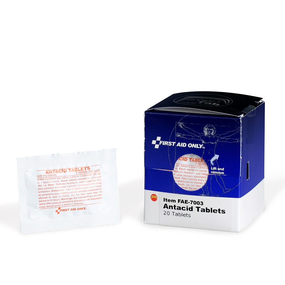 First Aid Only SmartCompliance Refill Antacid 2 Tablets per Packet 10 Packets Box