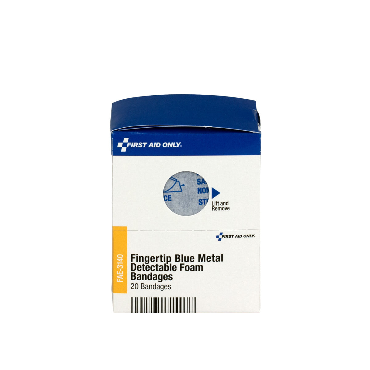 First Aid Only SmartCompliance Refill Fingertip Foam Blue Metal Detectable Bandages 20 Per Box