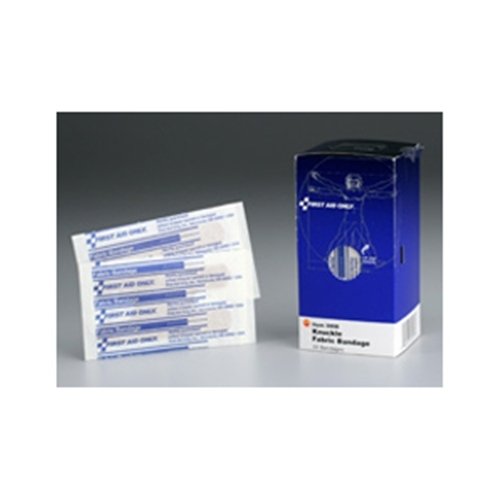 First Aid Only SmartCompliance Refill Knuckle Blue Metal Detectable Bandages 20 Per Box