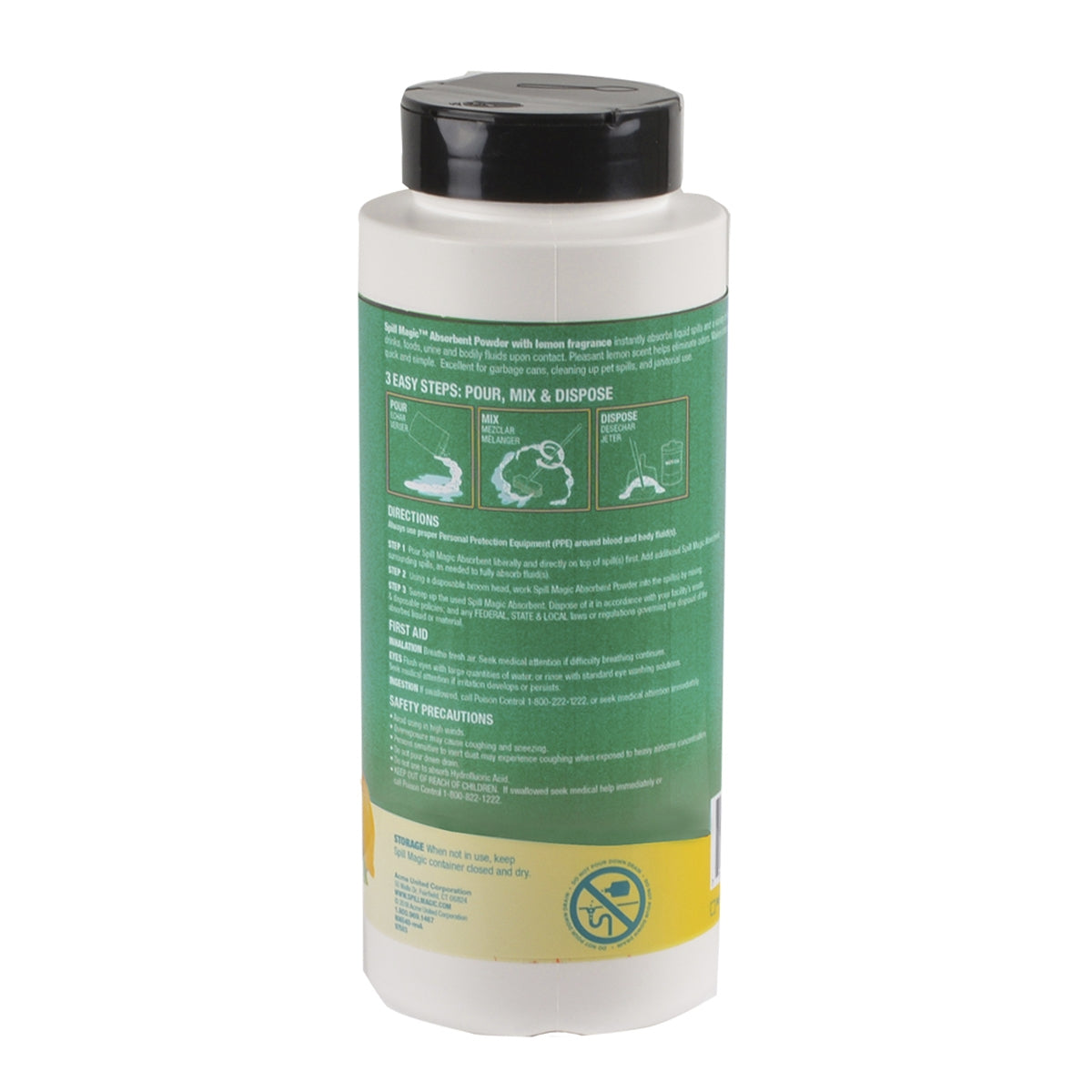 First Aid Only Spill Magic Lemon Scented Clean Up 25oz. Shaker