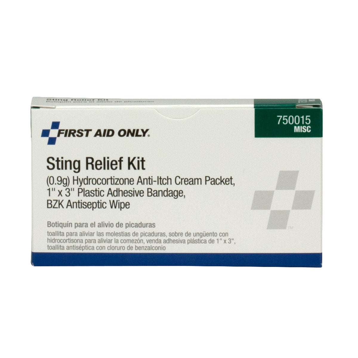 First Aid Only Sting Reflief Kit Unit Box
