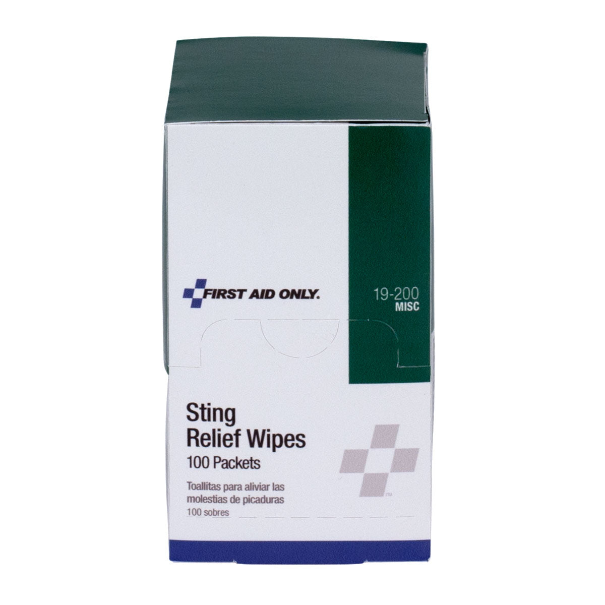 First Aid Only Sting Relief Wipes 100 Per Box