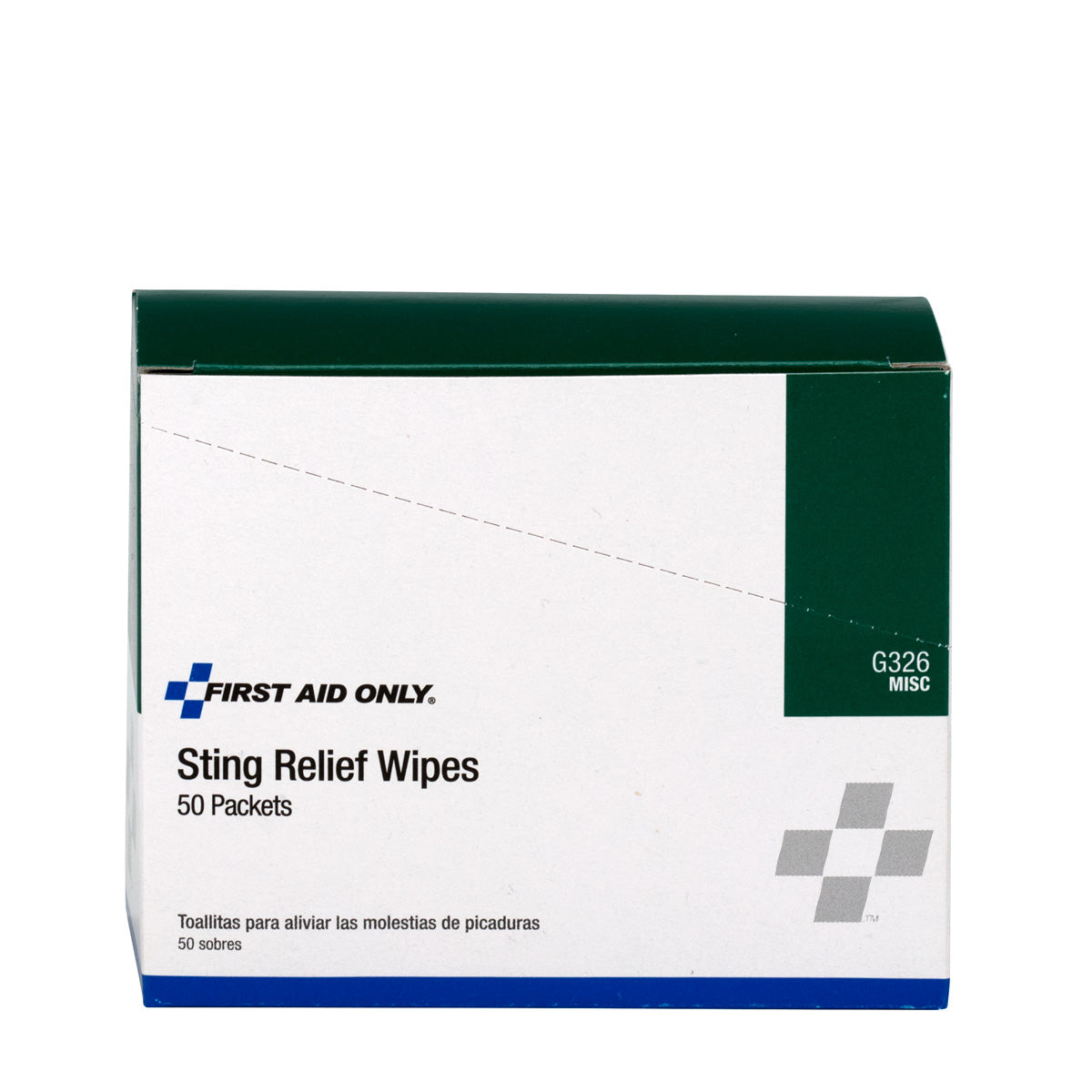 First Aid Only Sting Relief Wipes 50 Per Box
