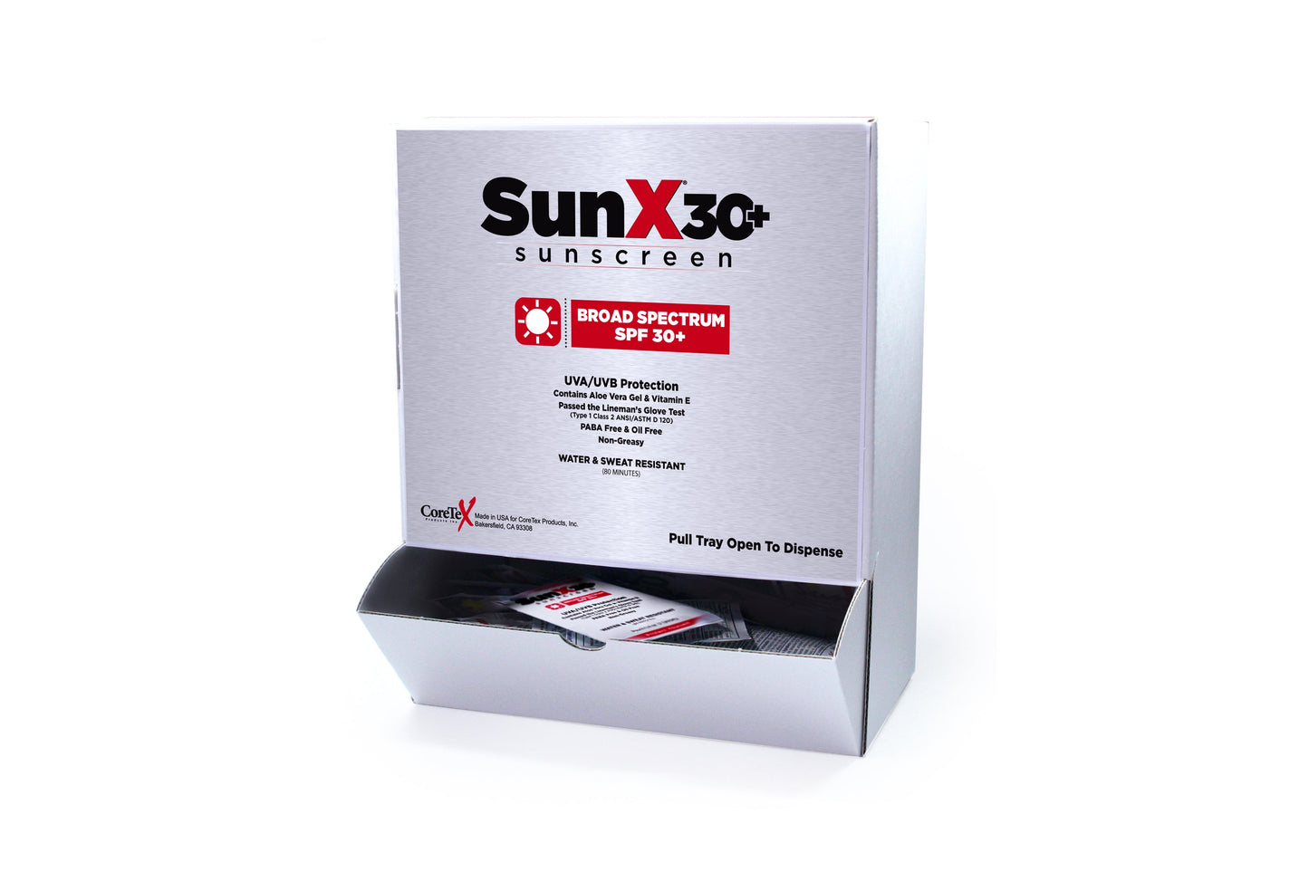 First Aid Only SunX30 Sunscreen Lotion Packets 50 Per Box