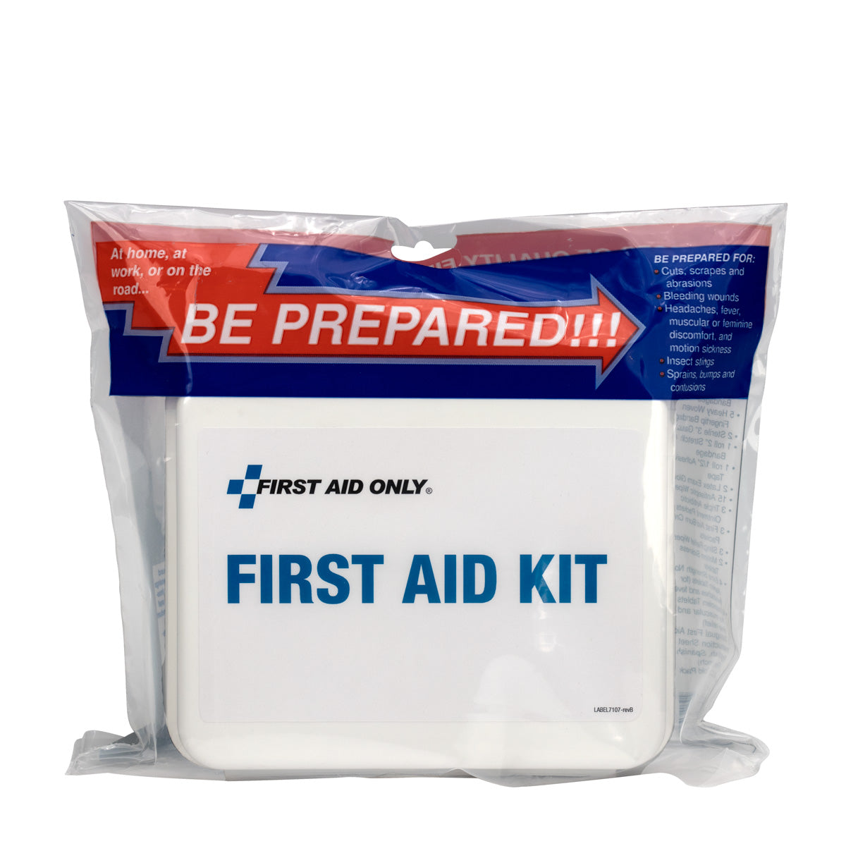 First Aid Only Travel Kit Weatherproof Plastic Case 64 pieces