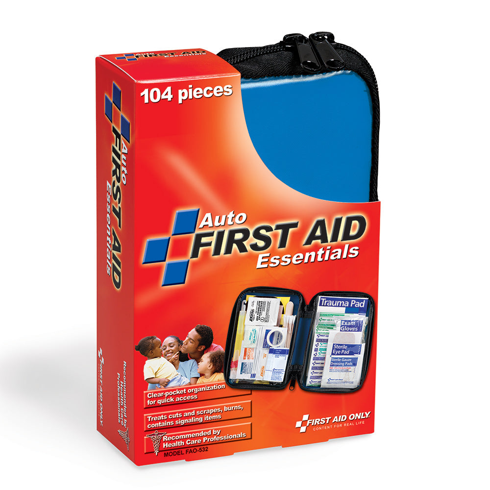 First Aid Only Vehicle Kit 104 Piece Fabric Case