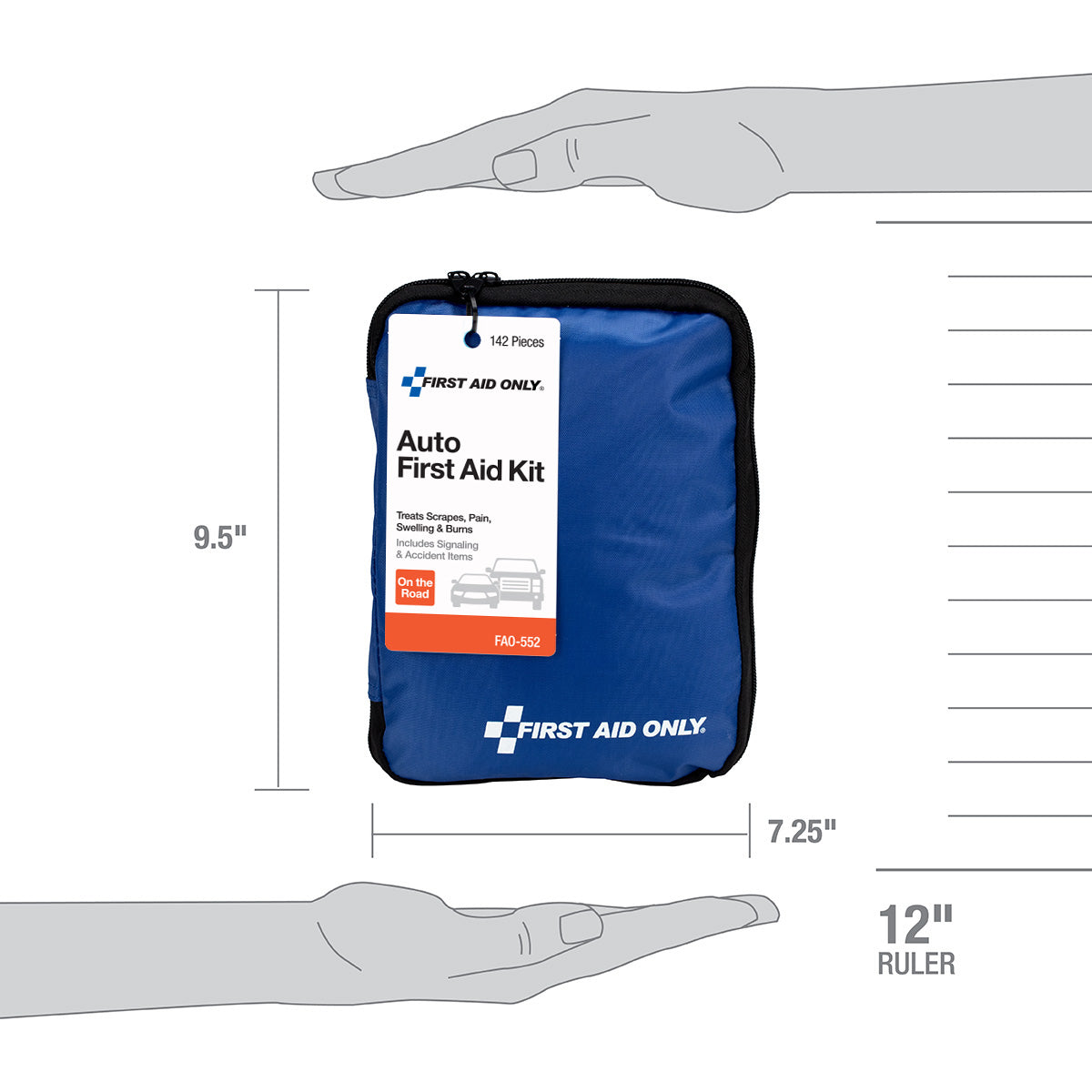 First Aid Only Vehicle Kit 143 Piece Fabric Case