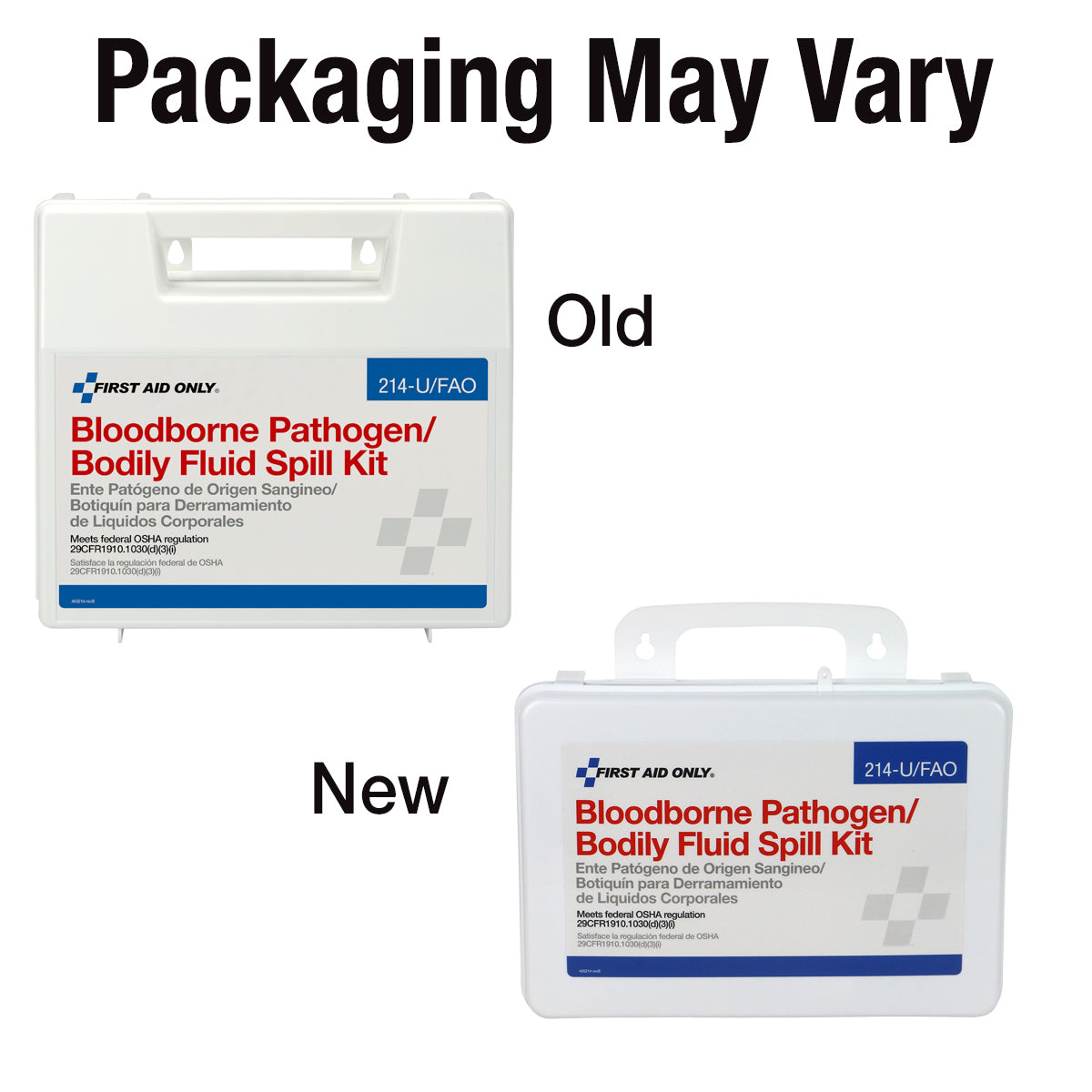 First Aid Only Wall-mount Bloodborne Pathogen (BBP) and Bodily Fluid Spill Kit in Plastic Carry Case OSHA 24 Pieces