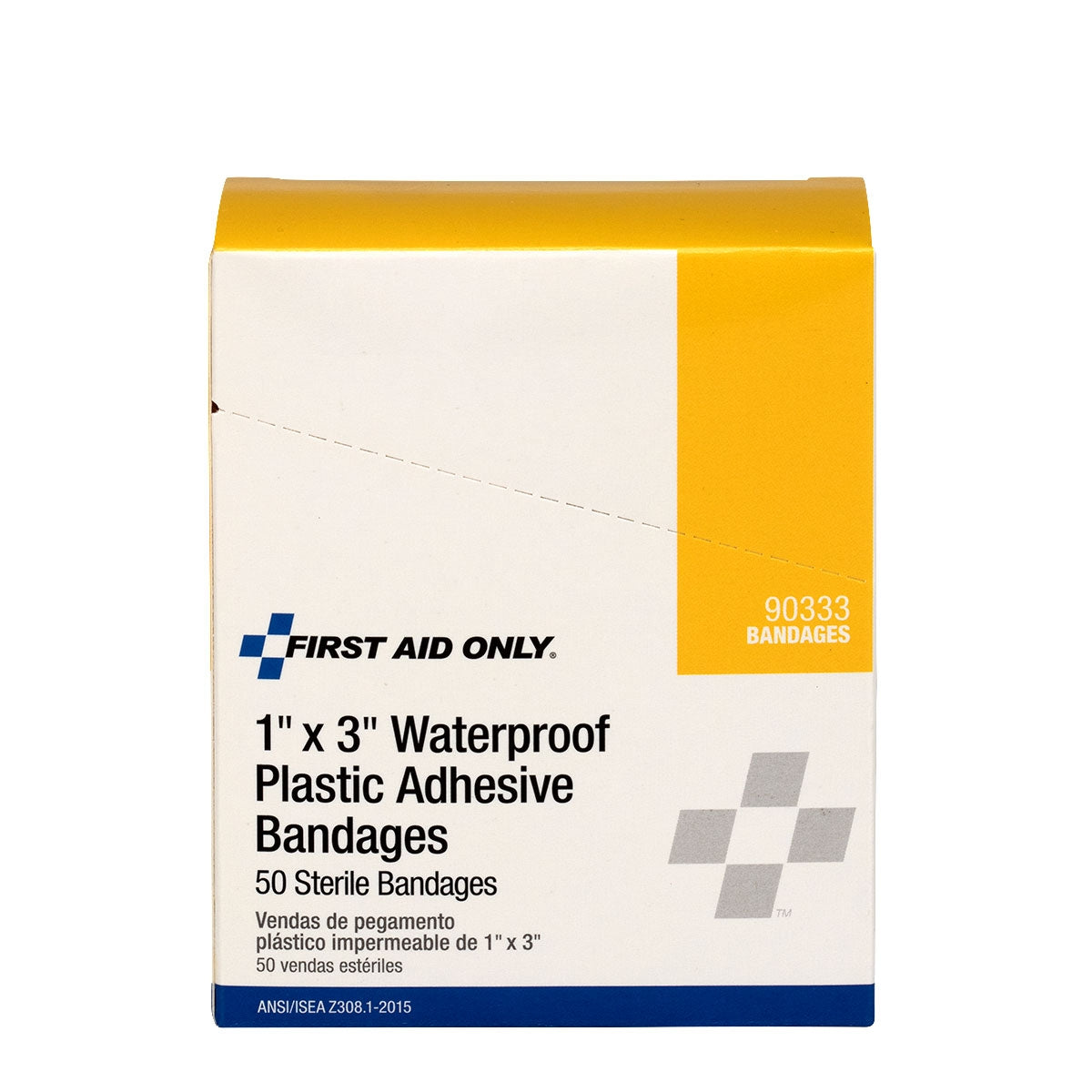 First Aid Only Waterproof Bandages 3’’ x 1’’ Box of 50
