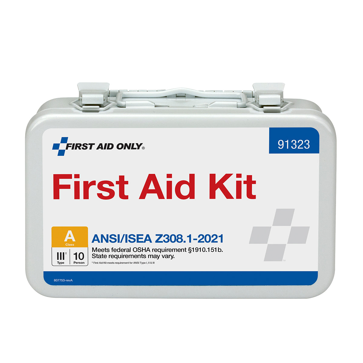 First Aid Only 10 Person ANSI A Metal Kit 2021 Compliant