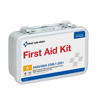 First Aid Only 10 Person ANSI A Metal Kit 2021 Compliant