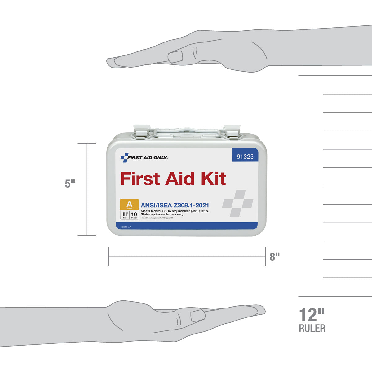 First Aid Only 10 Person ANSI A Metal Kit 2021 Compliant