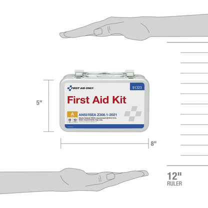 First Aid Only 10 Person ANSI A Metal Kit 2021 Compliant