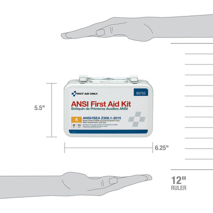 First Aid Only 10 Person Bulk Metal Weatherproof Case ANSI A Type III