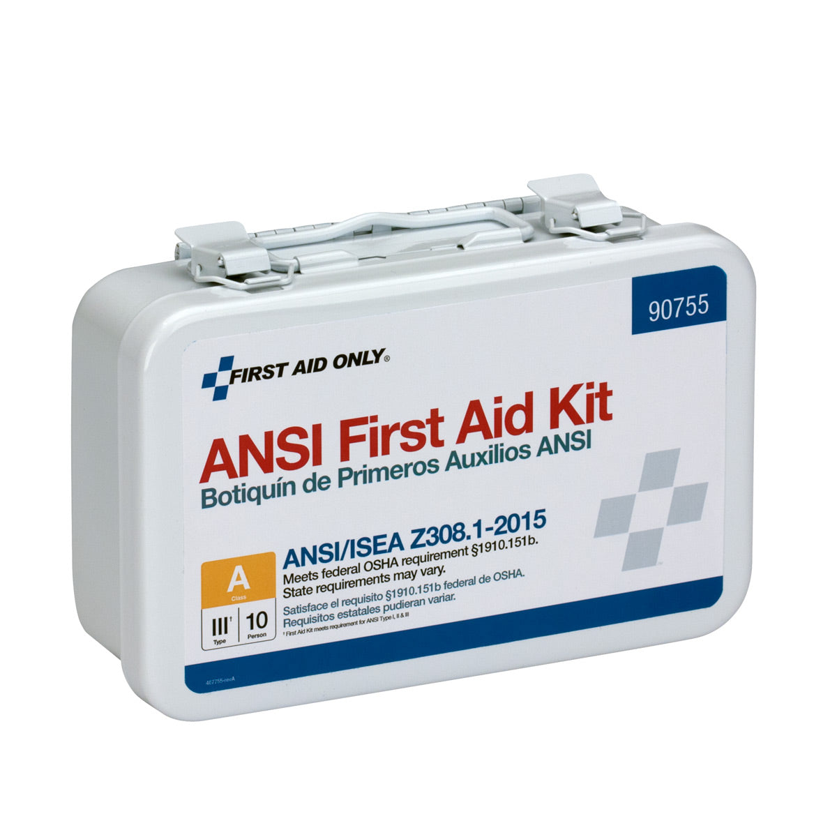 First Aid Only 10 Person Bulk Metal Weatherproof Case ANSI A Type III