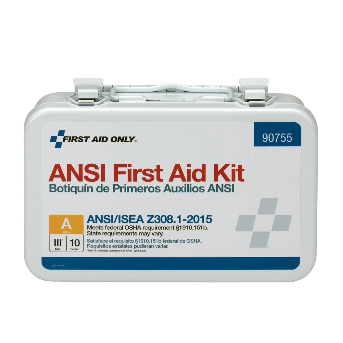 First Aid Only 10 Person Bulk Metal Weatherproof Case ANSI A Type III