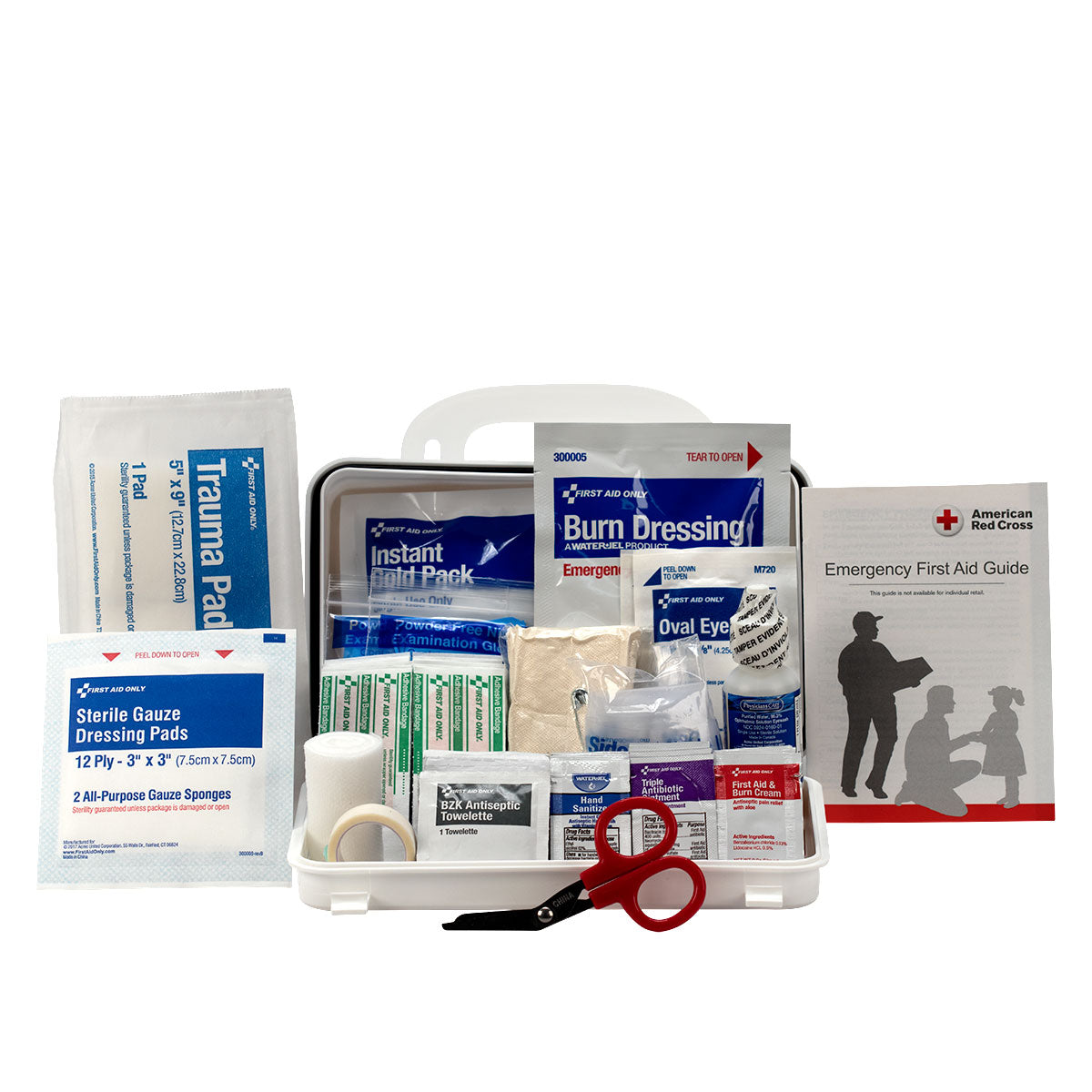 10 Person Bulk Plastic ANSI A First Aid Kit - First – firstaidonly