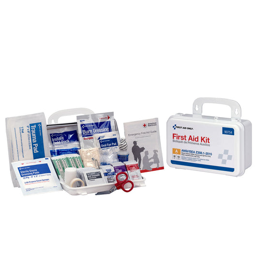 First Aid Only 10 Person Bulk Plastic ANSI A Kit 2015 Compliant