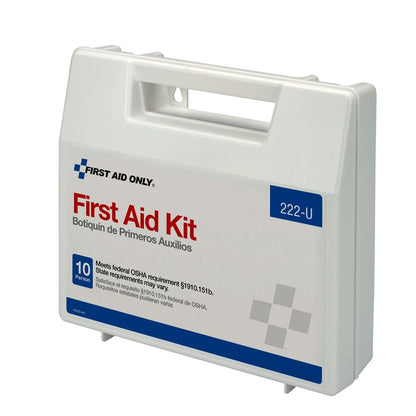 First Aid Only 10 Person Kit Plastic Case with Dividers OSHA Compliant