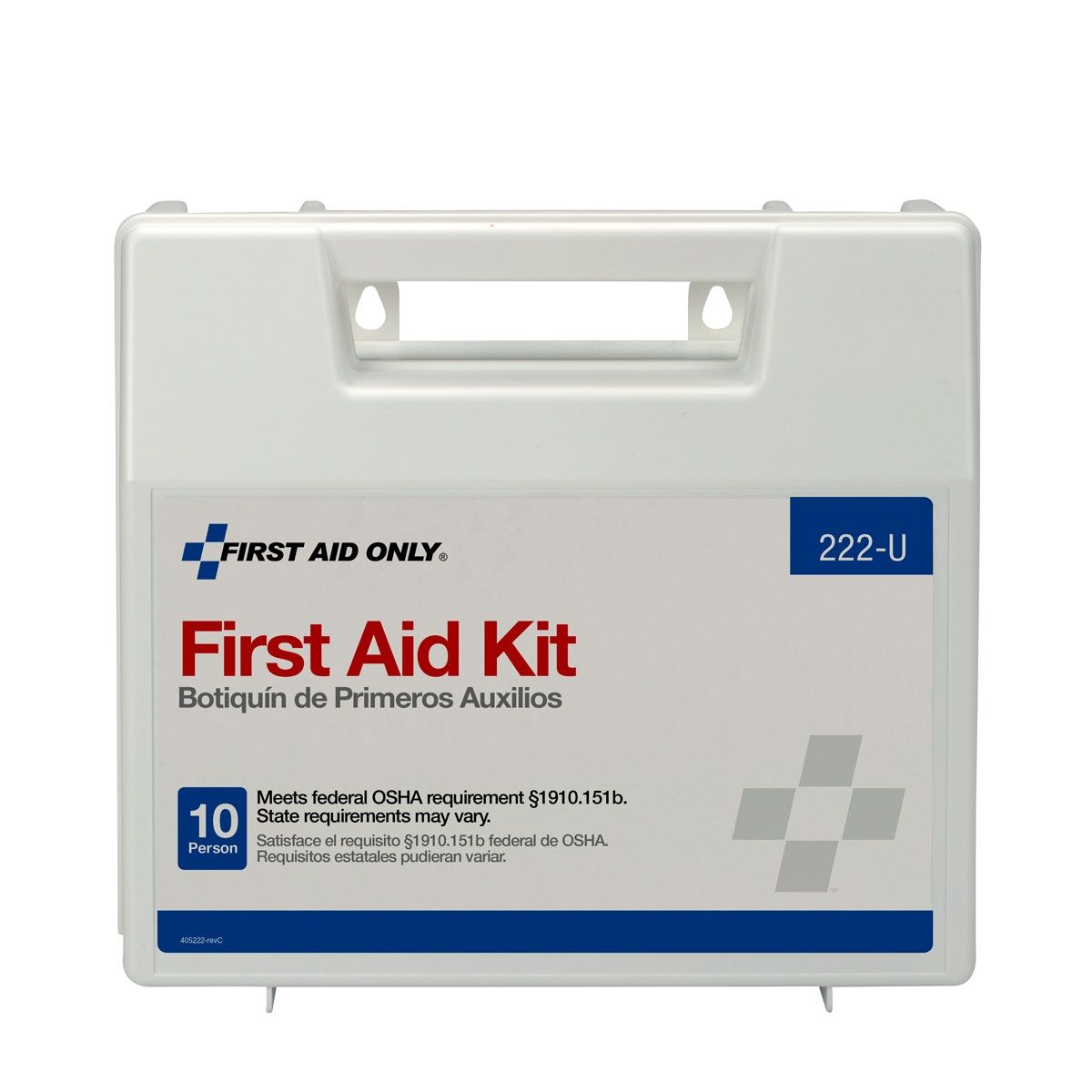 First Aid Only 10 Person Kit Plastic Case with Dividers OSHA Compliant