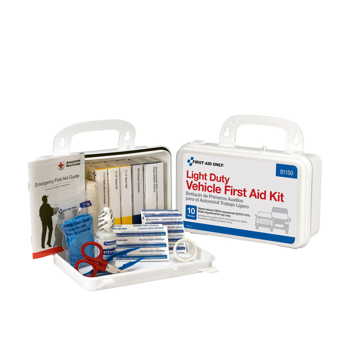 First Aid Only 10-Person Plastic Light Duty Vehicle Kit OSHA Compliant