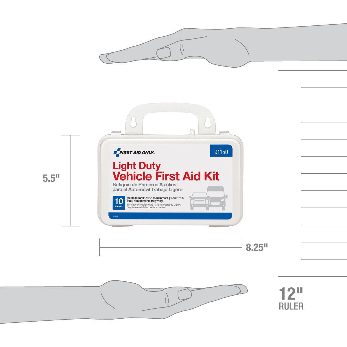 First Aid Only 10-Person Plastic Light Duty Vehicle Kit OSHA Compliant