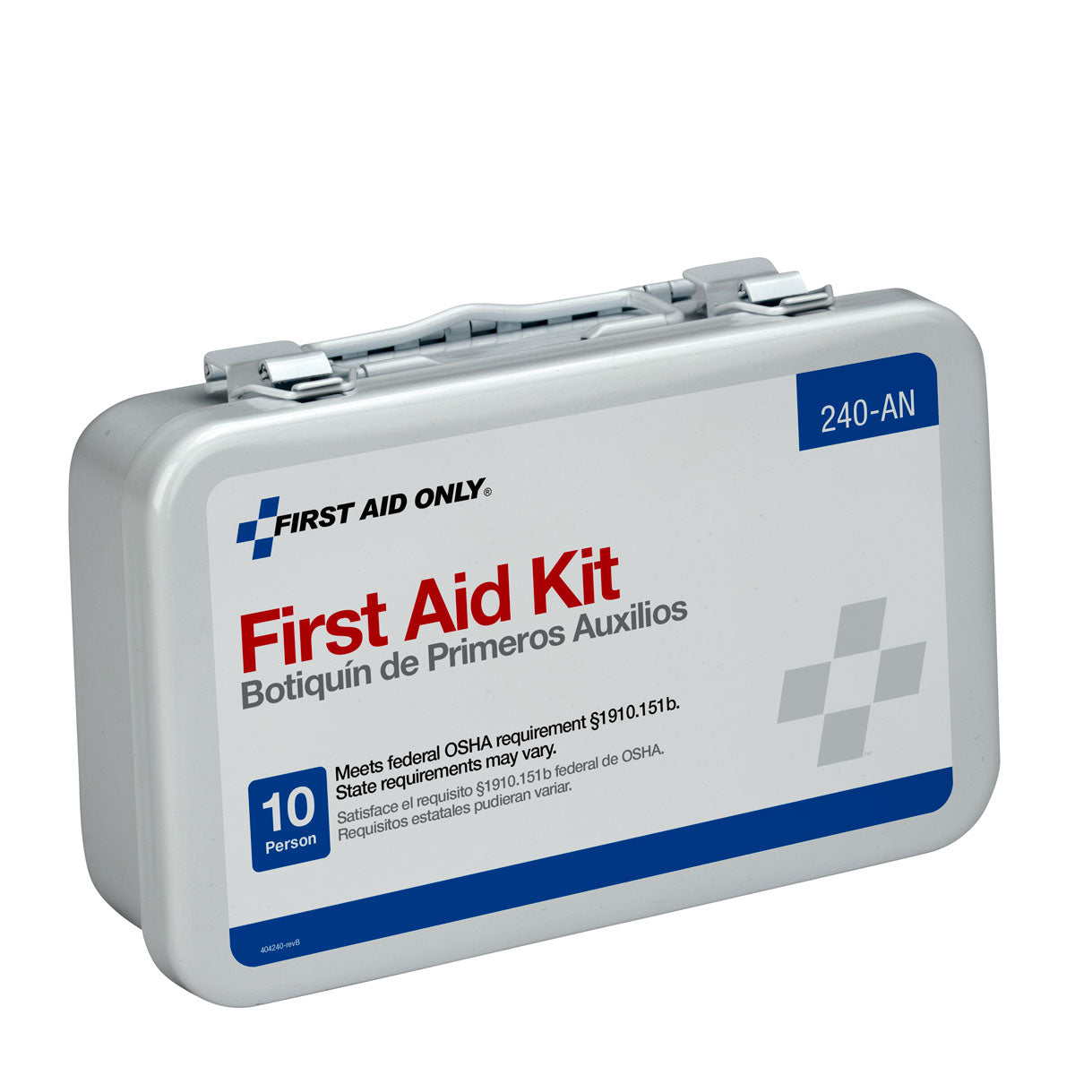 First Aid Only 10 Unit Kit Metal Case OSHA Compliant