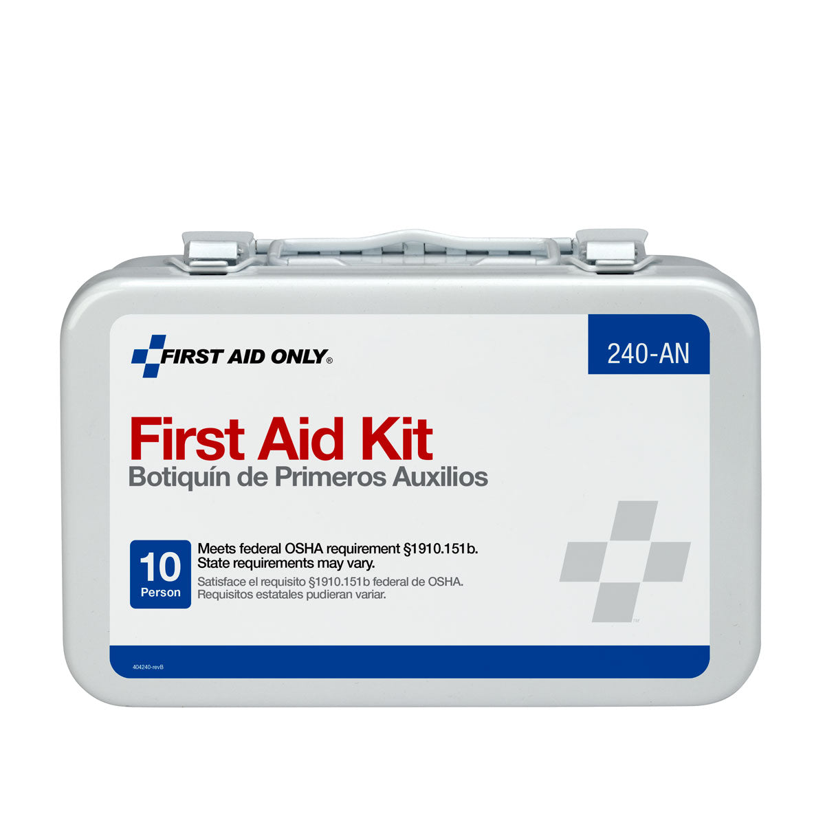 First Aid Only 10 Unit Kit Metal Case OSHA Compliant