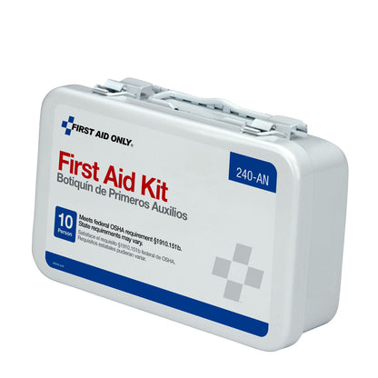 First Aid Only 10 Unit Kit Metal Case OSHA Compliant