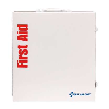 First Aid Only 100 Person 3 Shelf Metal Cabinet ANSI B + Type I & II with Medication